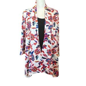 Slinky Brand Colorful Floral Top size Large